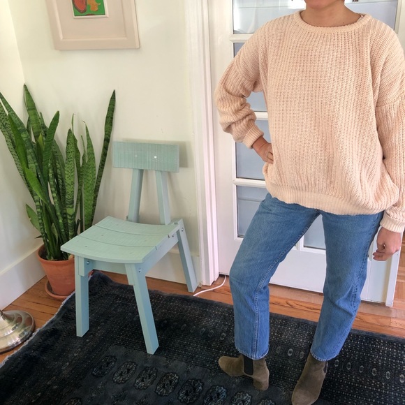 Cotton hand-dyed fisherman crewneck sweater - Picture 5 of 8